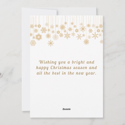 Joyful Snowflake Foto Kerst Kaart (Achterkant)