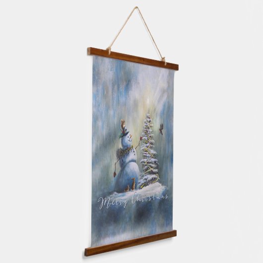Joyful Snowman by Jason Street Hangend Wandkleed (Gebogen)