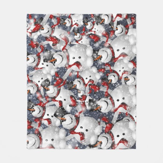  Joyful Snowman Christmas  Fleece Deken (Voorkant)