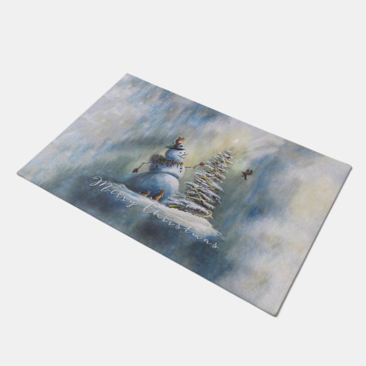 Joyful Snowman Deurmat (Schuin)