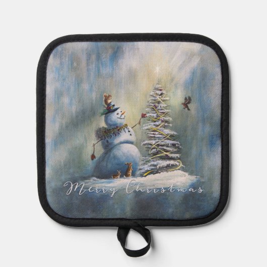 Joyful Snowman Pannenlap (Voorkant)
