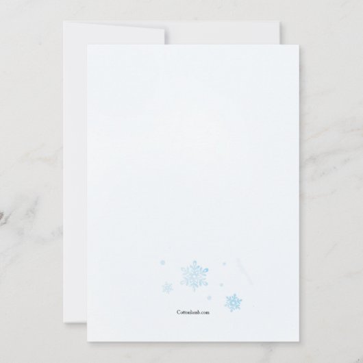 Joyful Snowman-uitnodiging Kaart (Achterkant)