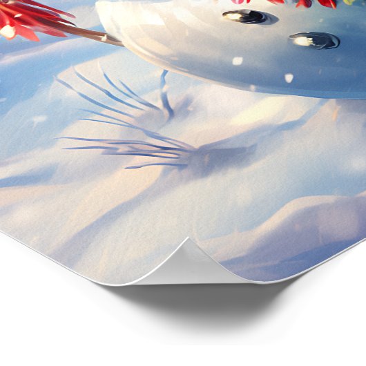 Joyful Snowman Wall Decor Poster (Hoek)