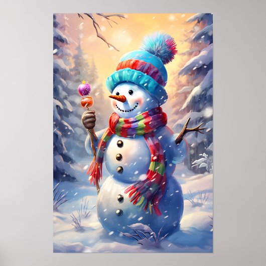 Joyful Snowman Wall Decor Poster (Voorkant)