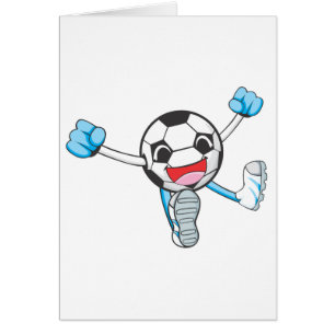 Joyful Soccer Player Jumping