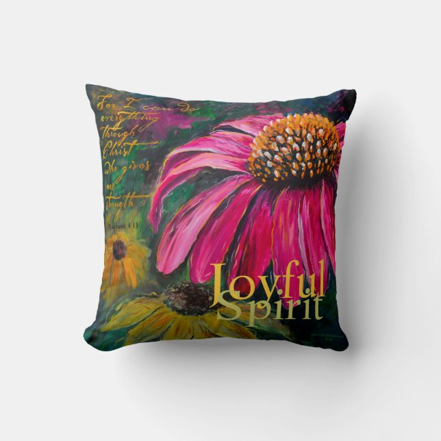 Joyful Spirit Coneflower pillow Kussen (Voorkant)