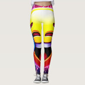 Joyful Splash: Laughing Emoji Art Leggings (Voorkant)