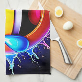 Joyful Splash: Laughing Emoji Art Theedoek (Quarter Fold)