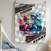 Joyful Sport Auto Deken Racing Waterverf Boy