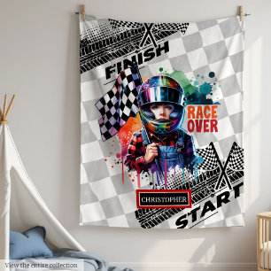 Joyful Sport Auto Deken Racing Waterverf Boy