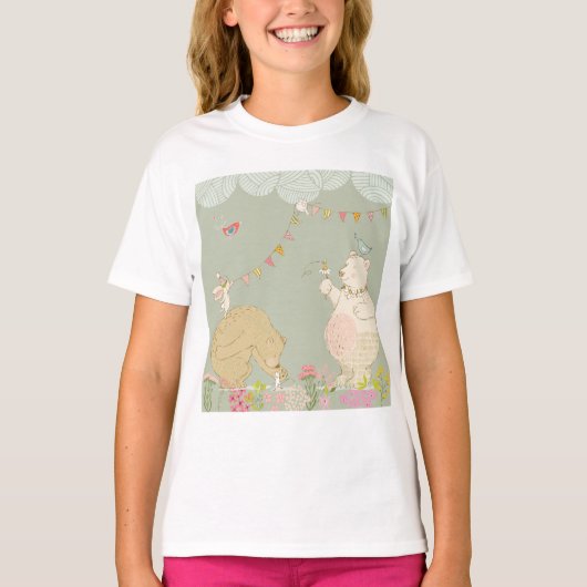 Joyful spring beren t-shirt (Voorkant)