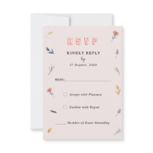 Joyful Spring Bloemen Uitnodiging bruiloft RSVP ka