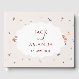 Joyful Spring Floral Wedding Invitation Guestbook Gastenboek
