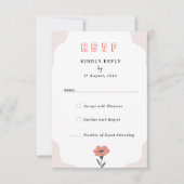 Joyful Spring Floral Wedding Invitation RSVP kaart (Voorkant)