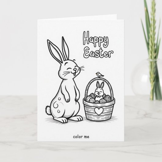 Joyful Spring Rabbit Art Card Kaart (Voorkant)