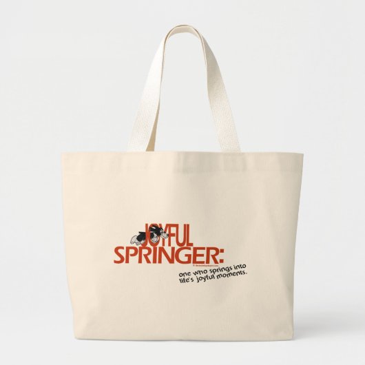 Joyful Springer, gedefinieerd Grote Tote Bag (Voorkant)