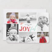 Joyful Star Typography Modern minimalist 6 Foto Feestdagenkaart (Voorkant)