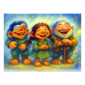 Joyful Storybook Friends Whimsical Children’s Wall Foto Afdruk (Voorkant)