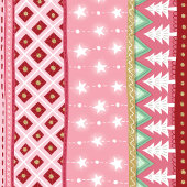 Joyful Stripe Roze Kerst Cadeaupapier
