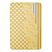 Joyful Stripes Floral Polka Dot Layered Yellow Badmat (Voorkant Verticaal)