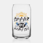 Joyful Summer Bliss - Warme Zon Quote Blikvorm Glas (Achterkant)