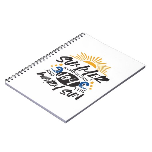 Joyful Summer Bliss - Warme Zon Quote Notitieboek (Linkerzijde)
