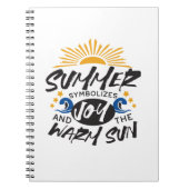 Joyful Summer Bliss - Warme Zon Quote Notitieboek (Voorkant)