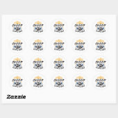 Joyful Summer Bliss - Warme Zon Quote Ronde Sticker (Vel)