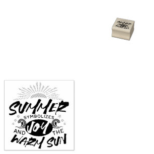 Joyful Summer Bliss - Warme Zon Quote Rubberstempel