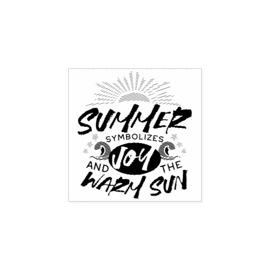 Joyful Summer Bliss - Warme Zon Quote Rubberstempel (Afrduk)