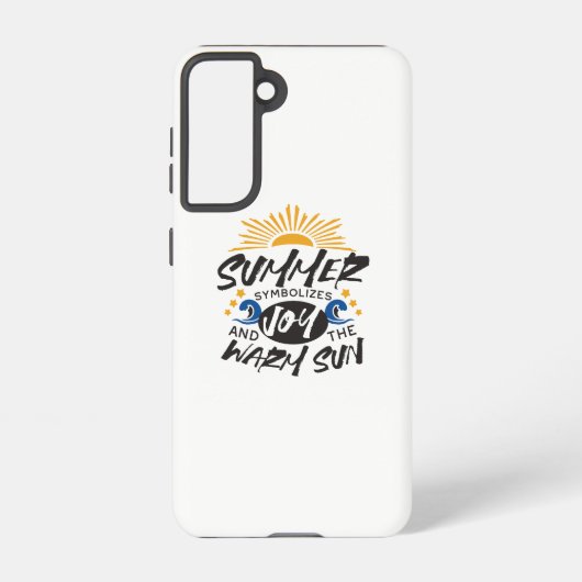 Joyful Summer Bliss - Warme Zon Quote Samsung Galaxy Hoesje (Achterkant)