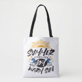 Joyful Summer Bliss - Warme Zon Quote Tote Bag (Voorkant)