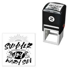 Joyful Summer Bliss - Warme Zon Quote Zelfinktende Stempel