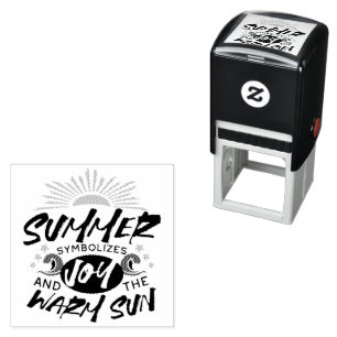 Joyful Summer Bliss - Warme Zon Quote Zelfinktende Stempel