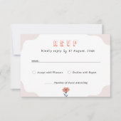 Joyful Summer Floral Wedding Invitation RSVP kaart (Voorkant)