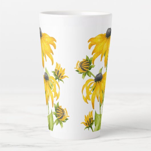 Joyful Summer op een grote latte Mok (Voorkant)