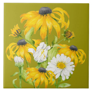 Joyful Summer op een keramische tegel Tegeltje