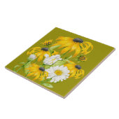 Joyful Summer op een keramische Tegel Tegeltje (Zijkant)