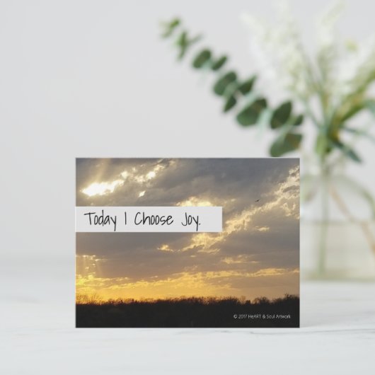 Joyful Sunset Briefkaart (Staand voorkant)