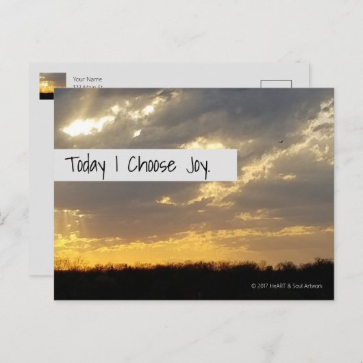 Joyful Sunset Briefkaart (Voorkant / Achterkant)