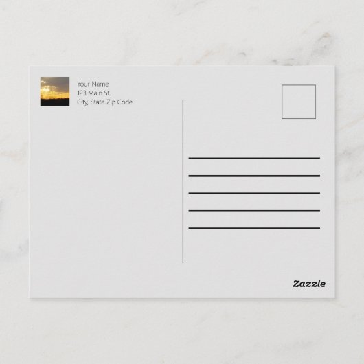 Joyful Sunset Briefkaart (Achterkant)