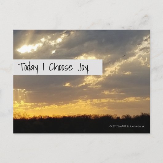 Joyful Sunset Briefkaart (Voorkant)