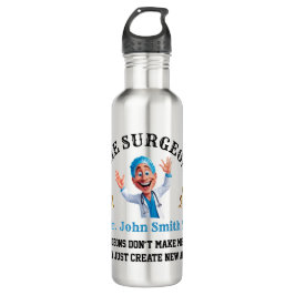 Joyful Surgeon Cartoon Illustration for Medicine  Waterfles