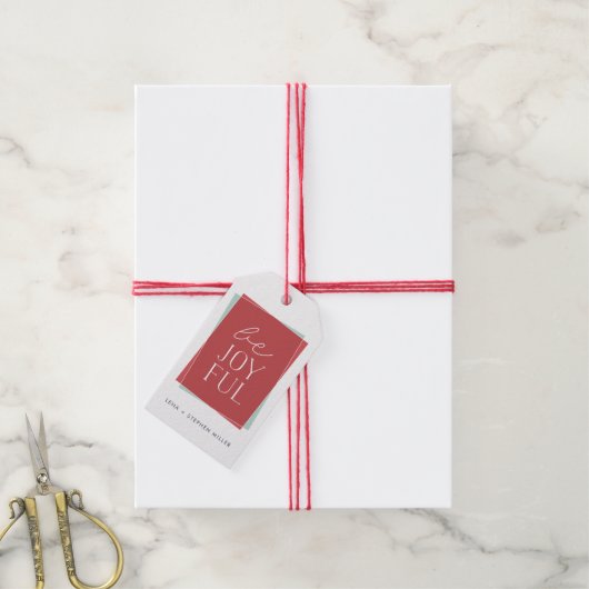 Joyful Symmetry Holiday Cadeaulabel (Met Touw)