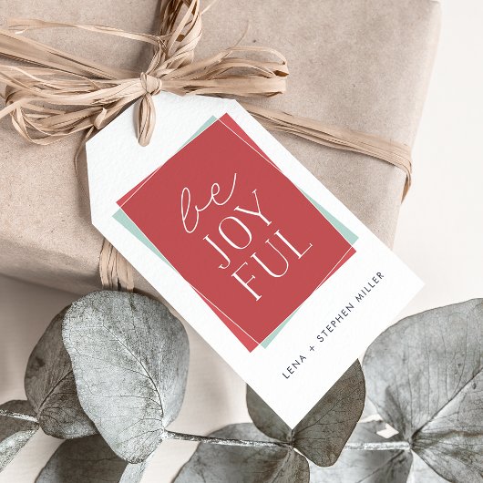 Joyful Symmetry Holiday Cadeaulabel