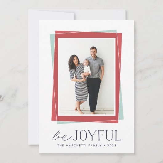 Joyful Symmetry | Holiday-foto Feestdagenkaart (Voorkant)