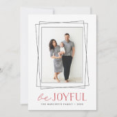 Joyful Symmetry | Holiday-foto Feestdagenkaart (Voorkant)