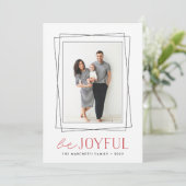 Joyful Symmetry | Holiday-foto Feestdagenkaart (Staand voorkant)