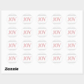 Joyful Symmetry Holiday Ronde Sticker (Vel)
