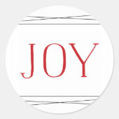 Joyful Symmetry Holiday Ronde Sticker (Voorkant)